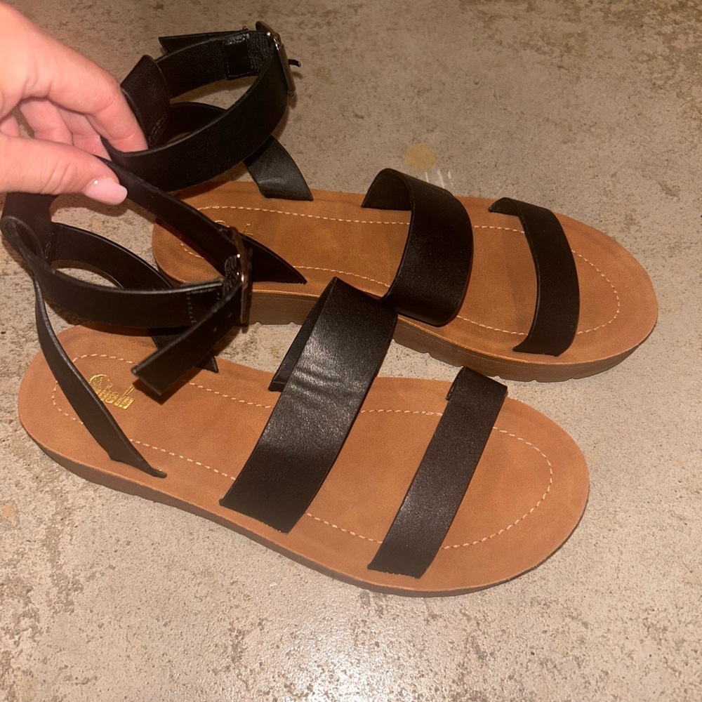 Black Strappy Sandals